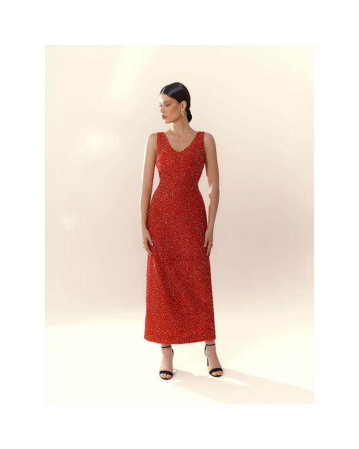 Elsava Red Riva Sequin Dress