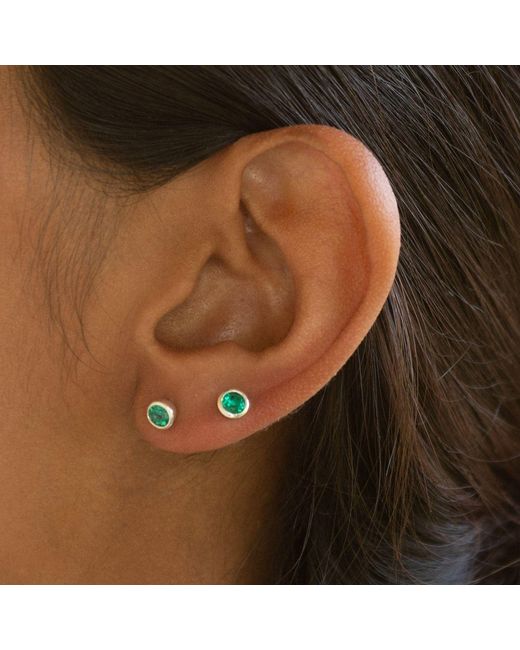 Lily Charmed Green May Birthstone Earrings