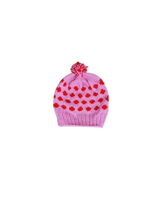 Springmoonatelier Pink Handmade Wool Hat, Gloves, And Socks Set