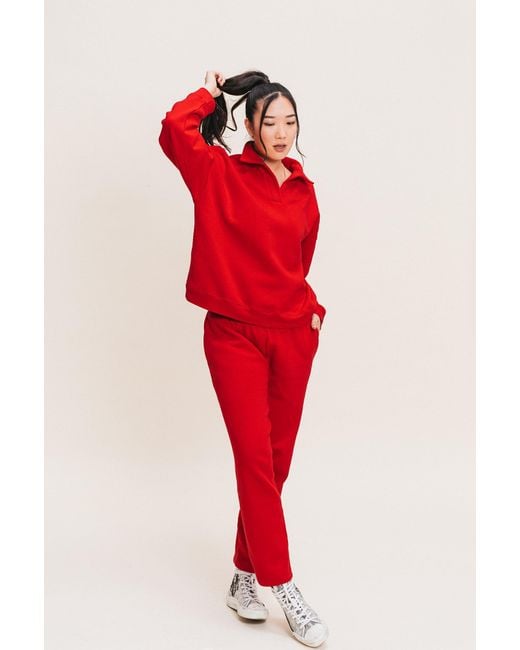 Ocio Leisurewear Red Polo Crew