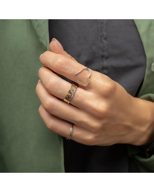 Kate Koel White Heart Sterling Ring