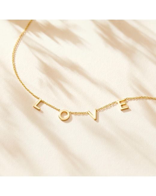 Posh Totty Designs Metallic Gold 'love' Necklace