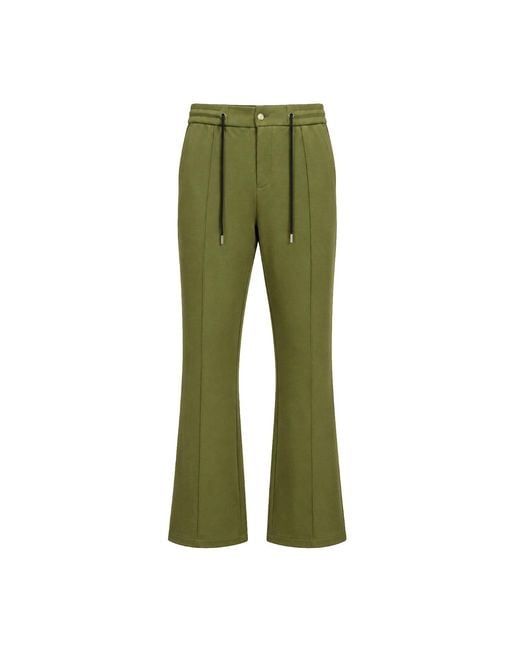 DAVID WEJ Green Enzo Cotton Loose Fit Trouser for men