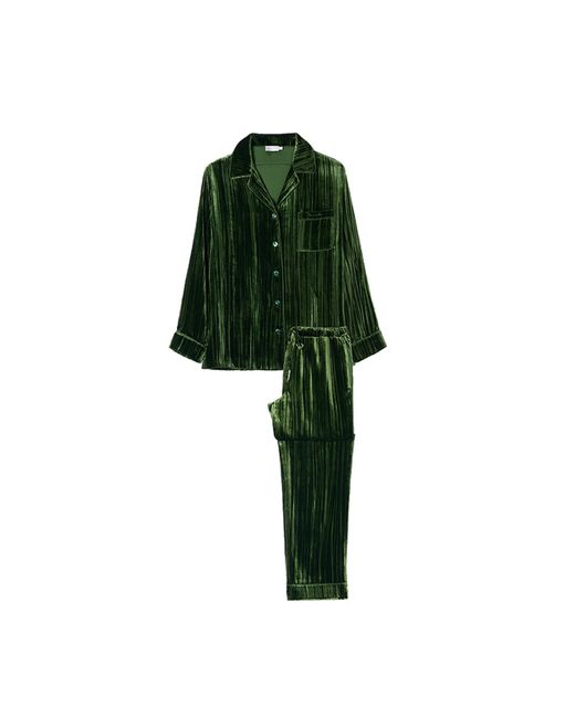Manitu Green Pleat Velvet Lounge Set