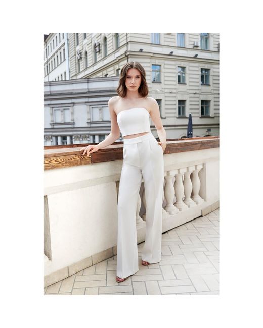 Nomi Fame White Moco Creamy Corset Top