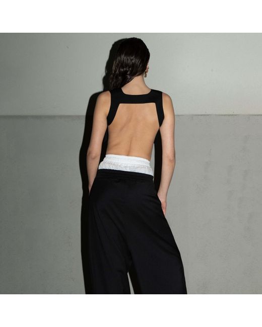Vestiaire d'un Oiseau Libre Black Contrast Trousers