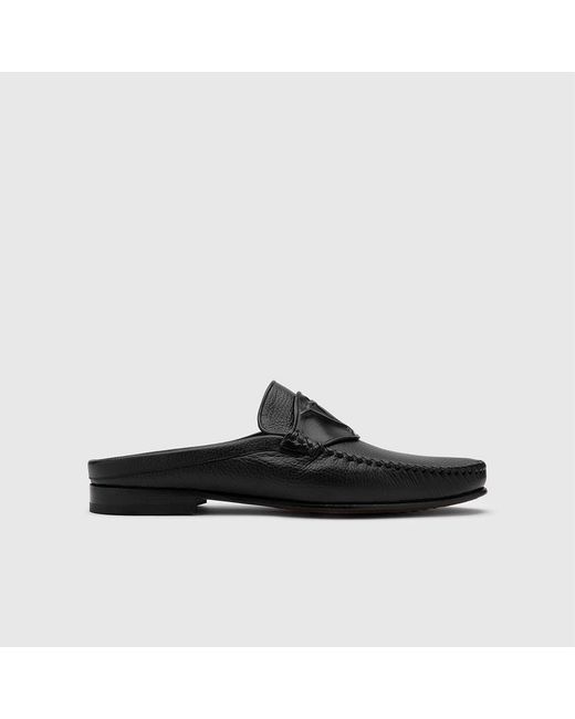 Ilvi Black Cohen Floater Leather Slipper for men