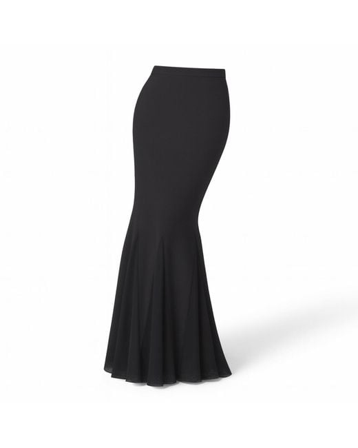 Modista Thirty-One Black Elegant Mermaid-Hem Maxi Skirt