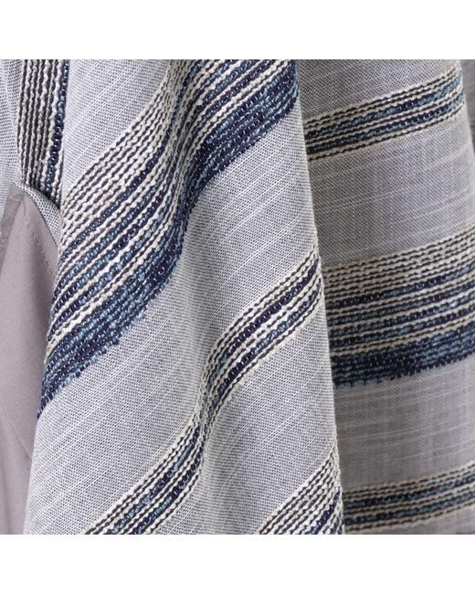 Metamorph Gray Asymmetric Midi Striped Skirt