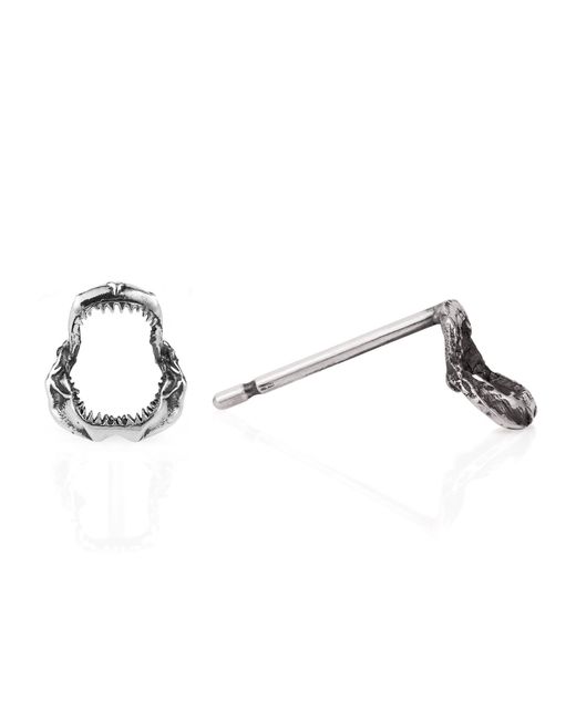 Lee Renee Metallic Shark Jawbone Earrings