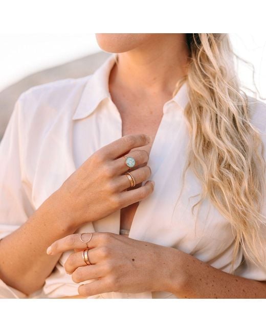 Kate Koel Blue Statement Gemstone Cocktail Ring