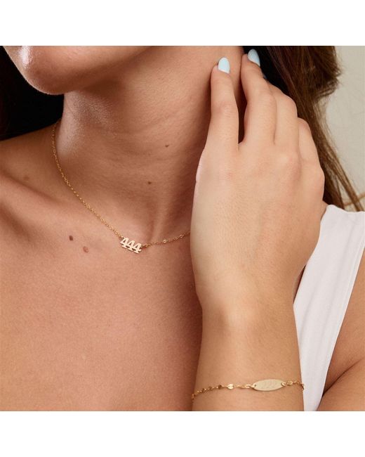 SET & STONES Metallic Angel Numbers Necklace- One
