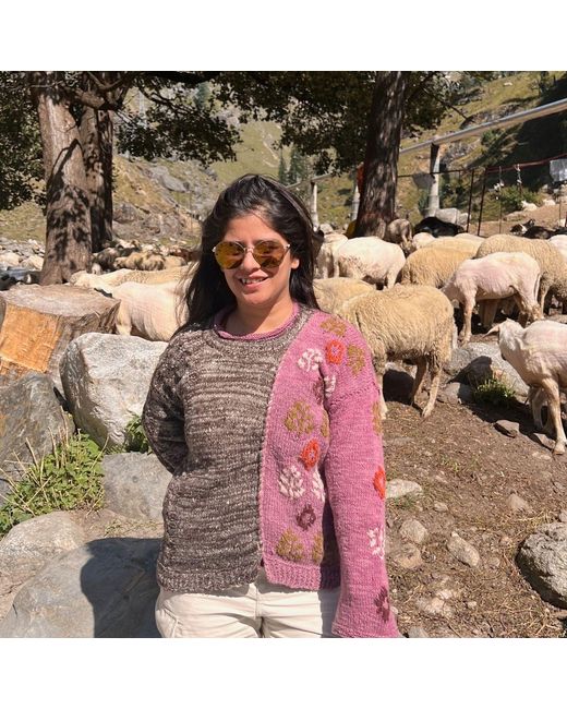 Charkha & Loom Multicolor Tragopan Pullover Lavendar