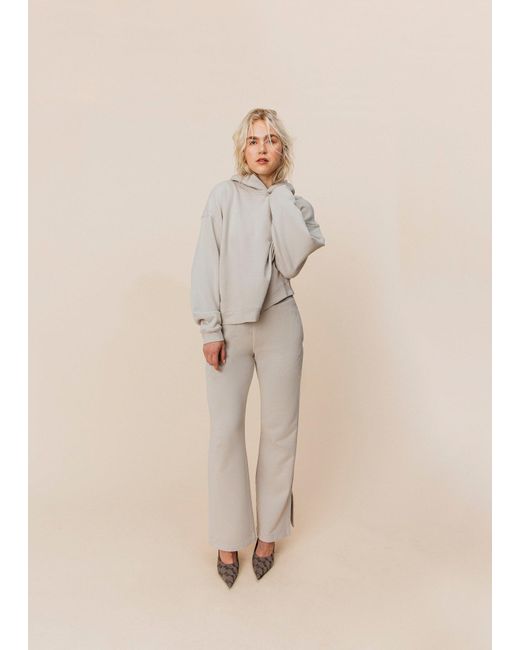 Ocio Leisurewear White Neutrals Flare Pant