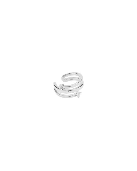 Vanhi White Star Crystal Ear Cuff