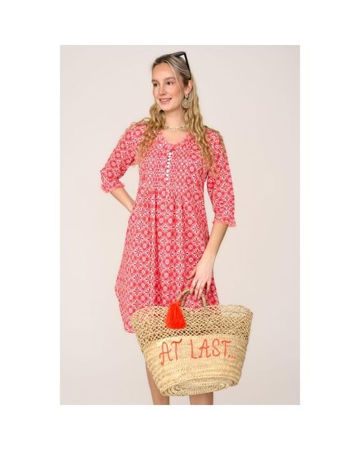 At Last Pink Annabel Cotton Tunic