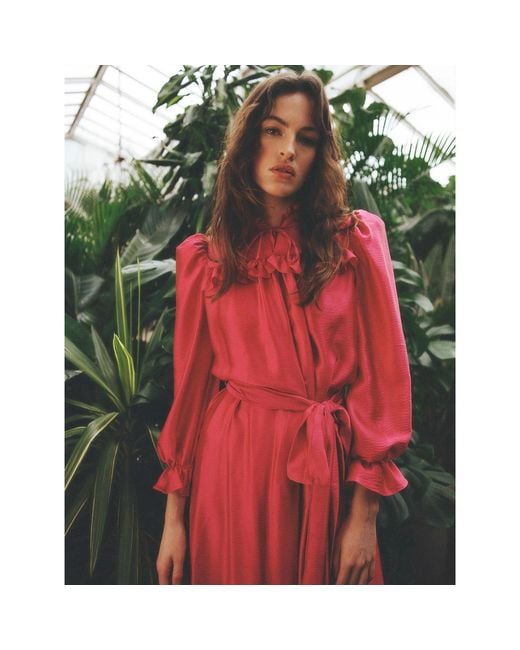 Lisa The Label Pink Le Jardin Long Plumerella Dress