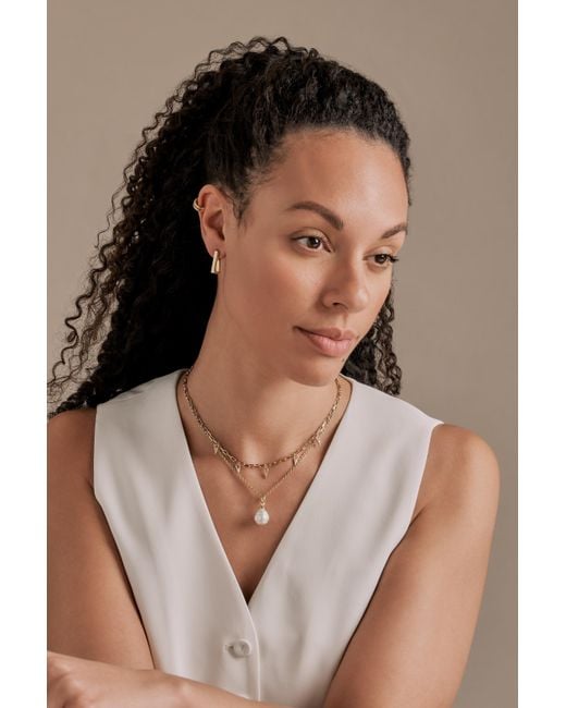 Emma Holland Jewellery Metallic Crystal Droplet Chain Necklace