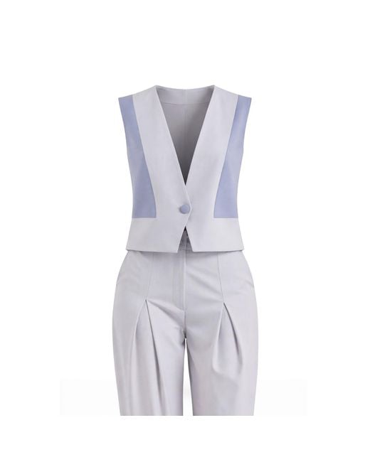 Lumina Eligma Purple V Button Vest