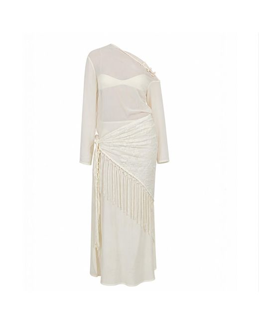 Tohen White Neutrals Anouk Three Piece Scarf Set