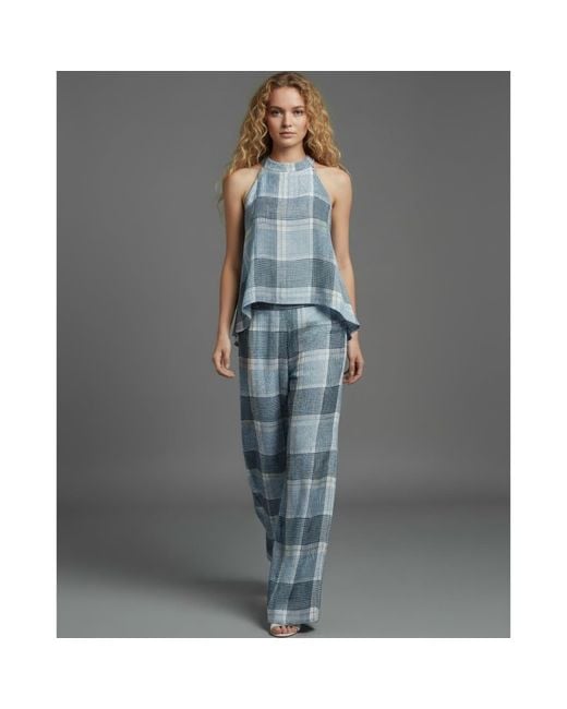 SNIDER Blue Plaid Clarity Pant