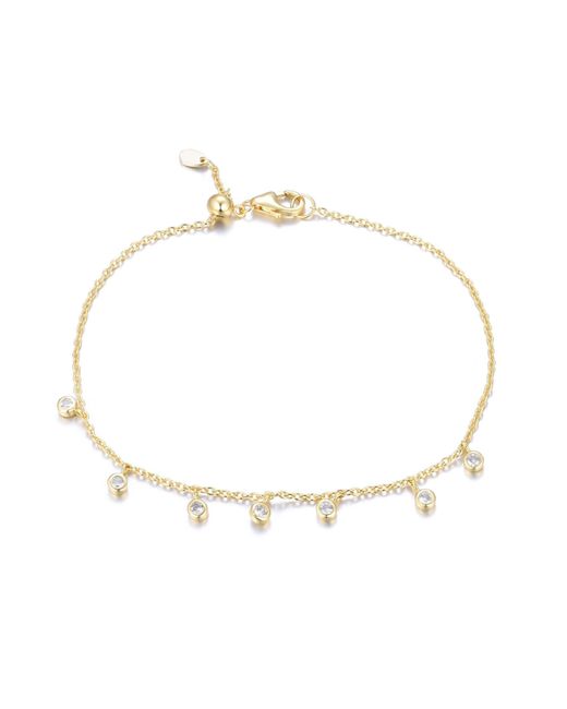 KAMARIA Metallic Dew Drops Bracelet With Crystals
