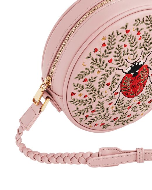 Fable England White Chloe Ladybird Circle Bag