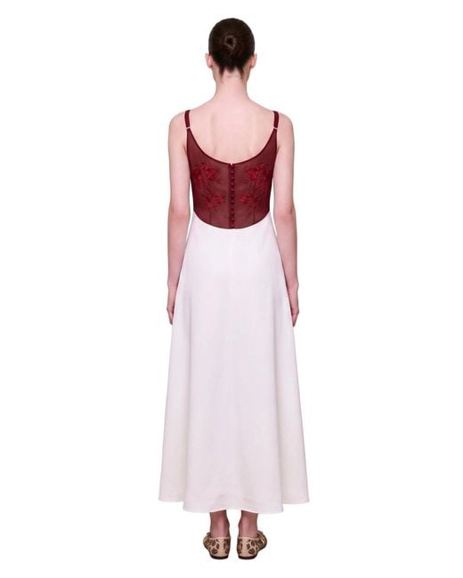 Pcfg White The Broderie Anglaise Edit Embroidered Floral Midi Dress