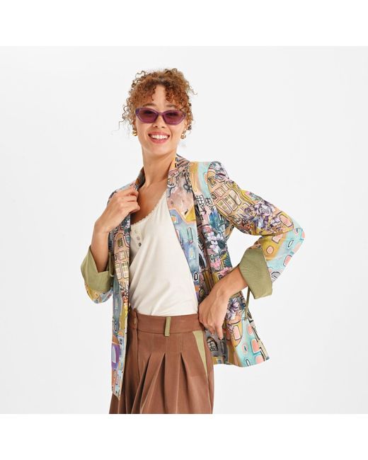 Lalipop Design Brown Neutrals Tencel Blend Relaxed Wide-Leg Pants