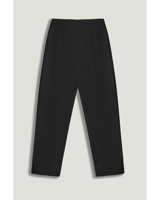 Nocturne Black Tailored Straight-Leg Pants