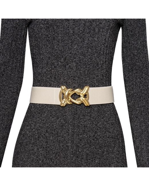 BeltBe Natural Stretch Belt With Metal Knot Buckle