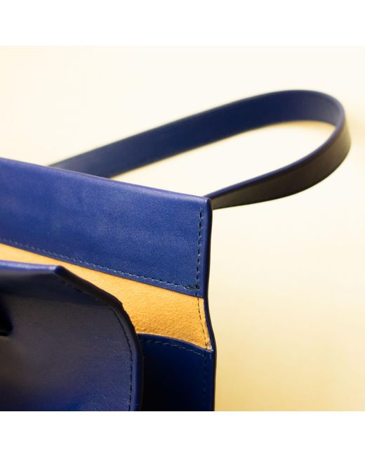 godi. Blue Handmade Adjustable Tote Bag