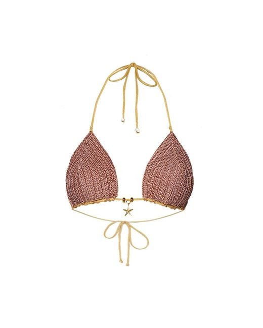 Cherina Beachwear Llc Pink Nora Top Crochet