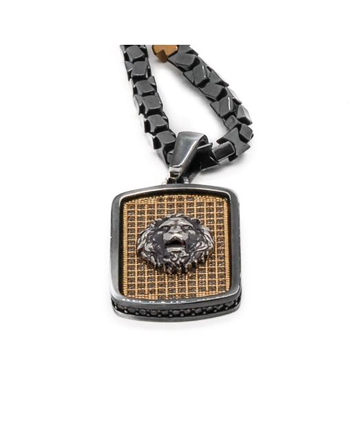 Ebru Jewelry Metallic Unique Lion Necklace for men