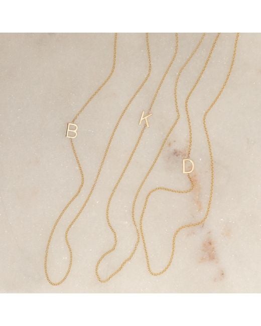Maya Brenner Metallic 14K Asymmetrical Letter Necklace