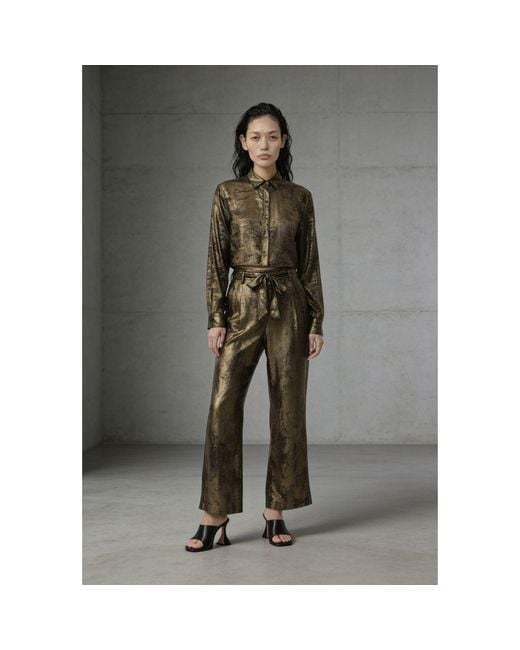 Monzlapur New York Green Burnt Cropped Shirt