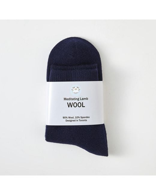 Soft Strokes Silk Blue Wool Quarter-Length Socks Set Of Two