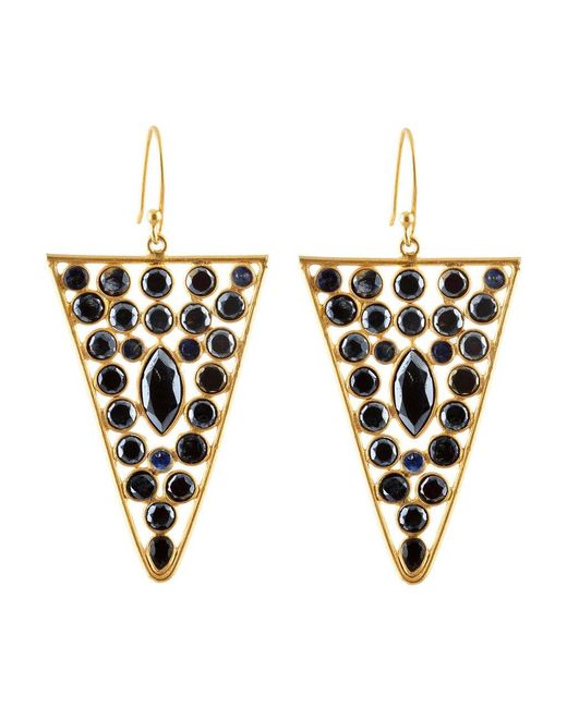 Opium Jewels Metallic Jali Shard Cocktail Earrings