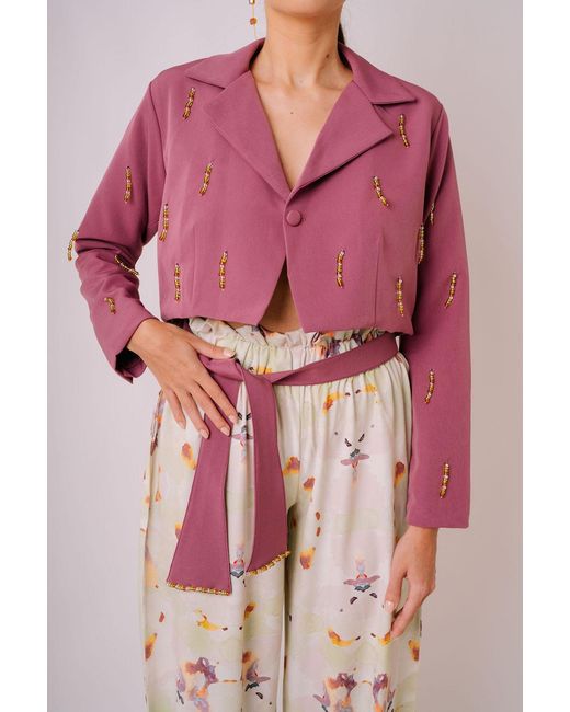 San Malo Purple Lara Blazer