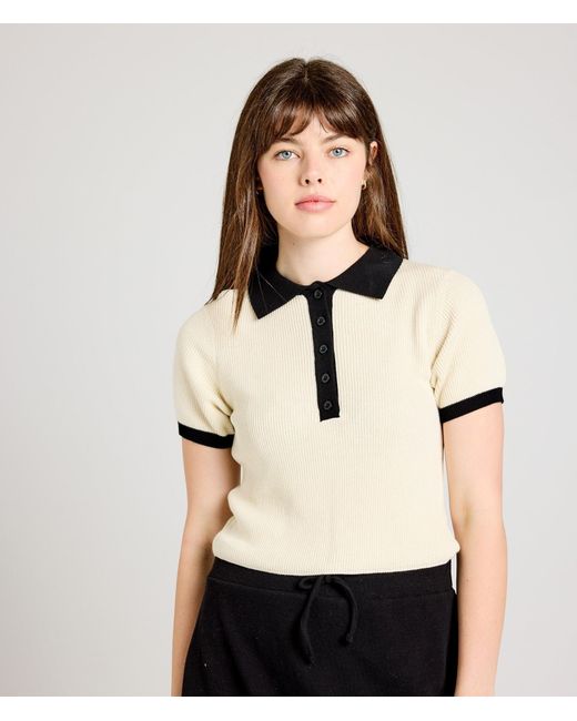 Known Supply Black Collared Sweater Polo