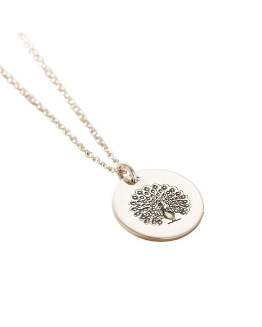 Posh Totty Designs Metallic Sterling Peacock Spirit Animal Necklace