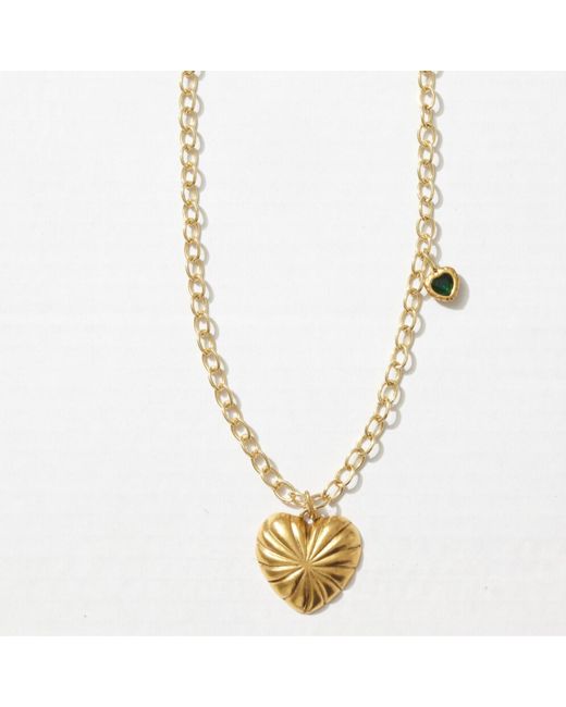 Alexie of Athens Metallic Cherie Convertible Heart Wrap Necklace & Belt Chain