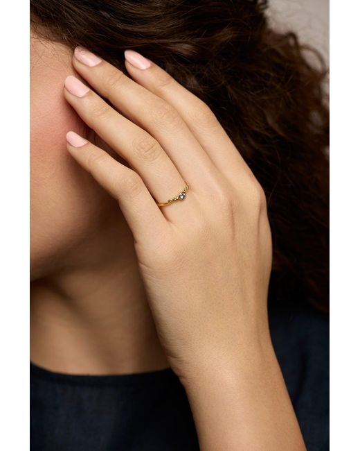 Isla Silver Metallic Sapphire Dainty Ring