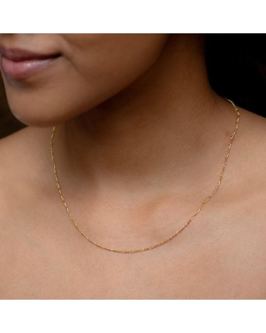 Inari Jewellery Metallic Figaro-Filled Minimalist Chain Necklace