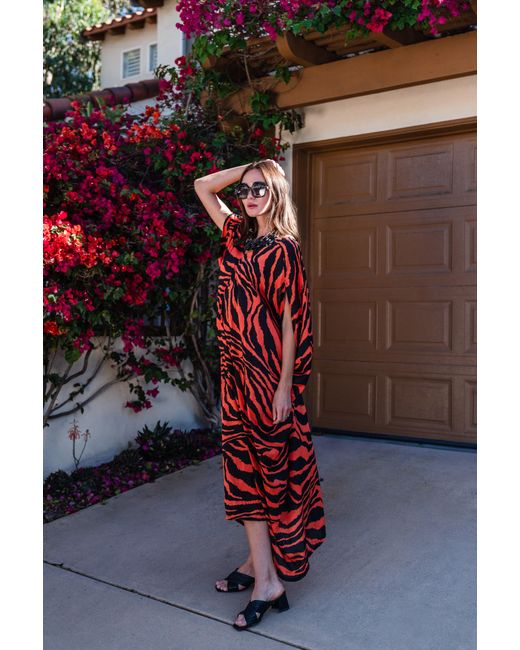 Jennafer Grace Red Tigress Caftan