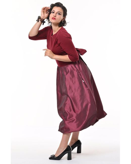 Frock Tales Red Enoki Puffball Skirt