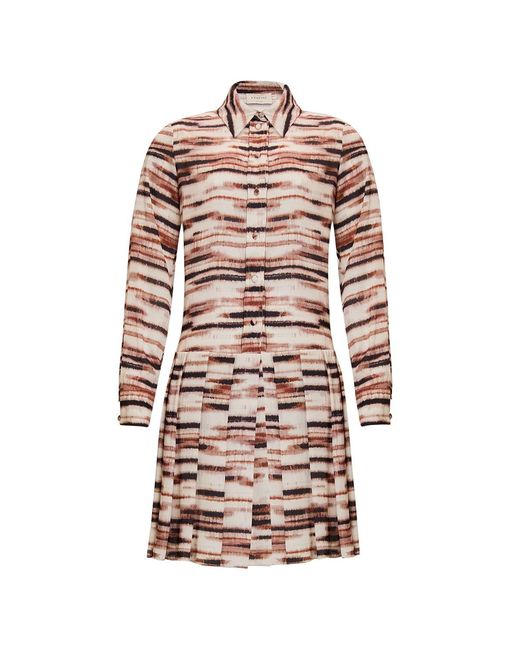 Exquise White Regular Shirt Collar Mini Dress