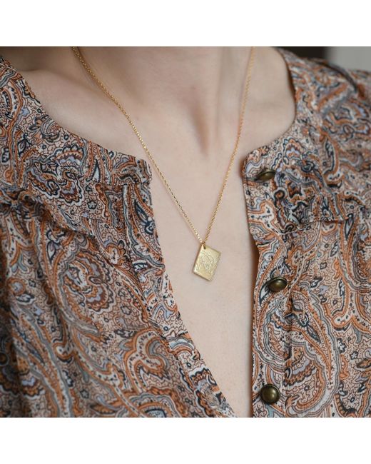 Janus Edinburgh Metallic 18K Vermeil 'From Edinburgh With Love' Postcard Necklace