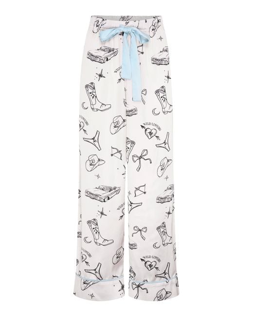 Wild Lovers White Tia Pjyama Trousers