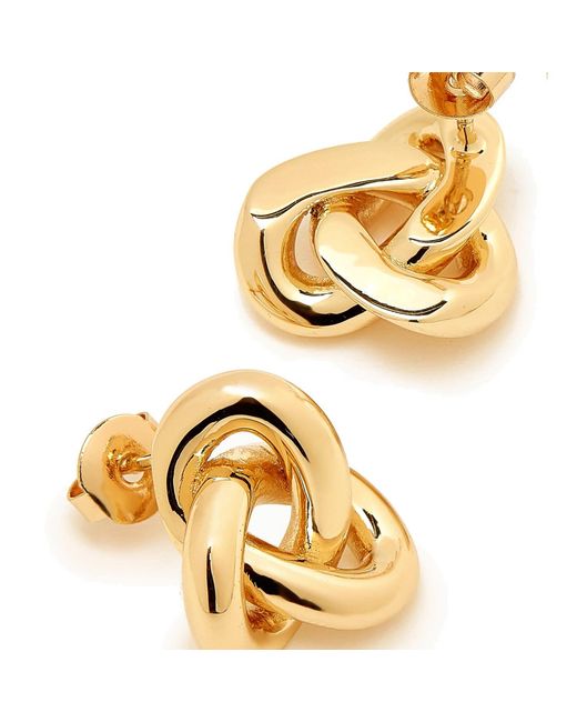 Potoska Metallic Seva Midi Face On Stud Earrings